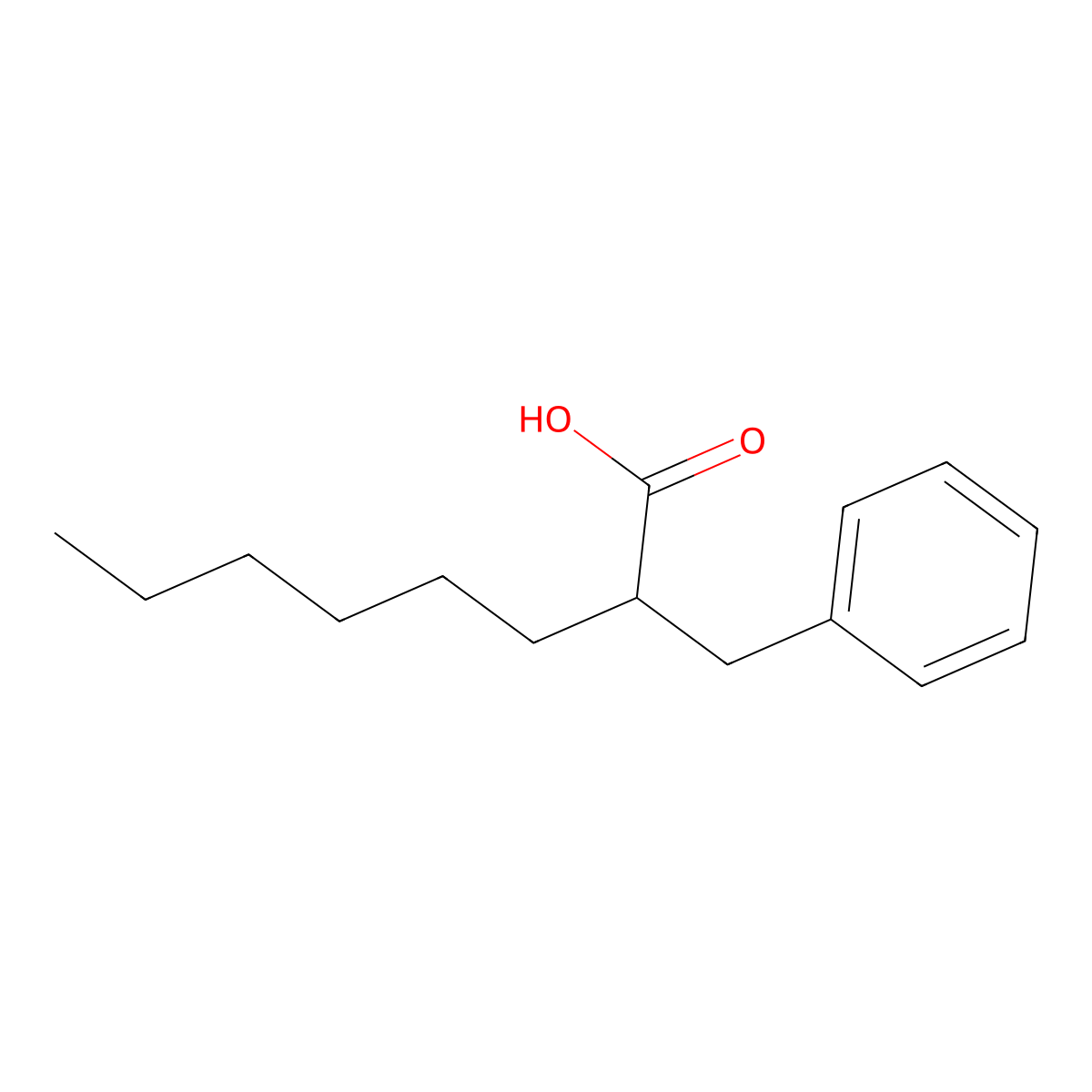 2-Benzyloctanoic acid molecular structure, CAS 15327-07-8