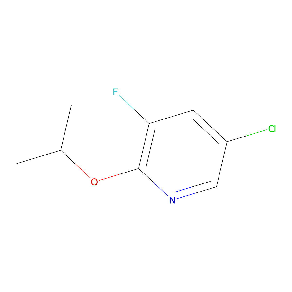 5-Chloro-3-fluoro-2-(propan-2-yloxy)pyridine molecular structure, CAS 1532704-16-7