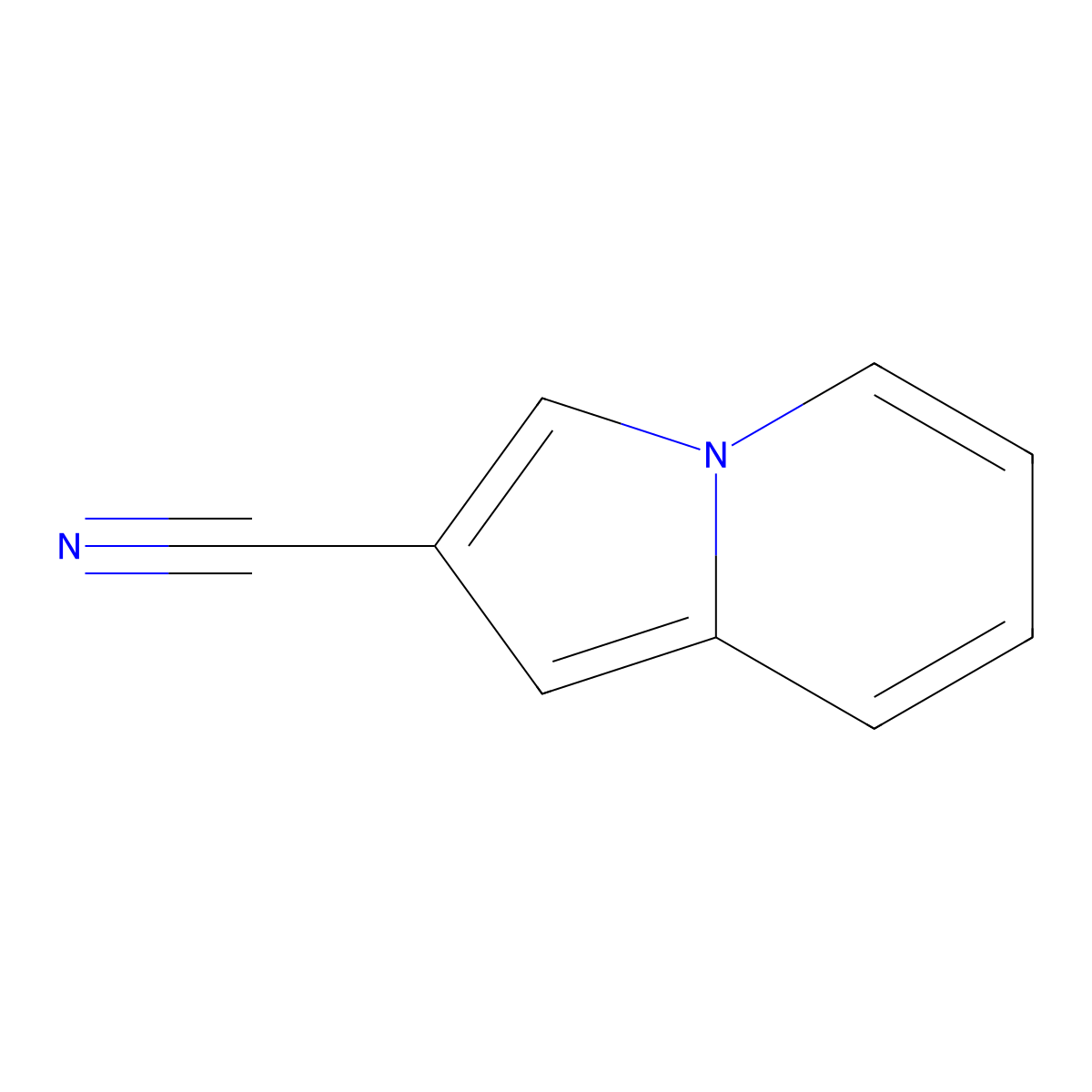 Indolizine-2-carbonitrile molecular structure, CAS 153274-67-0