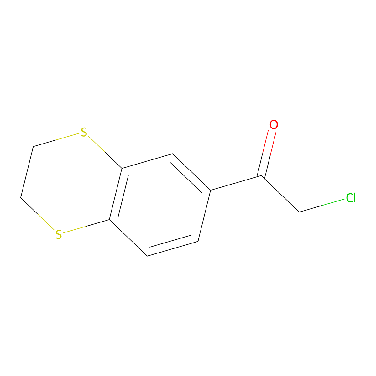 2-Chloro-1-(2,3-dihydrobenzo[b][1,4]dithiin-6-yl)ethanone molecular structure, CAS 153275-57-1