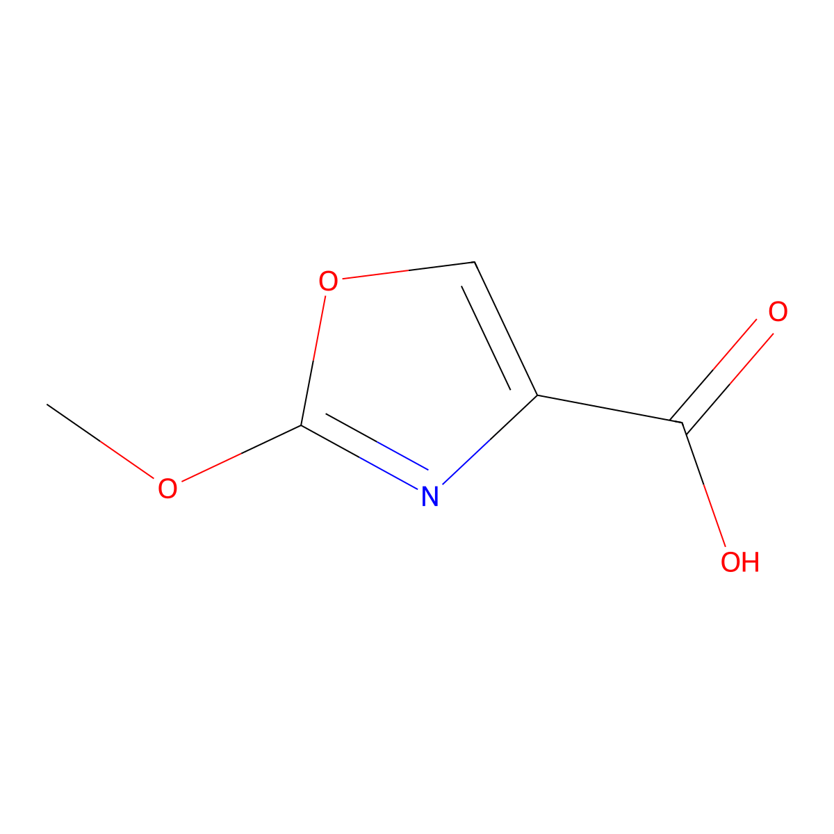 2-Methoxy-1,3-oxazole-4-carboxylic acid molecular structure, CAS 1532757-97-3