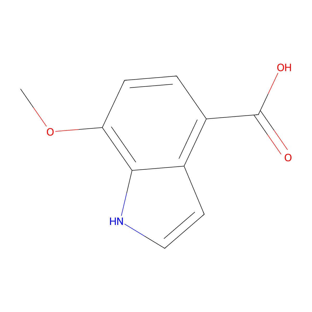 7-methoxy-1H-indole-4-carboxylic acid molecular structure, CAS 153276-71-2