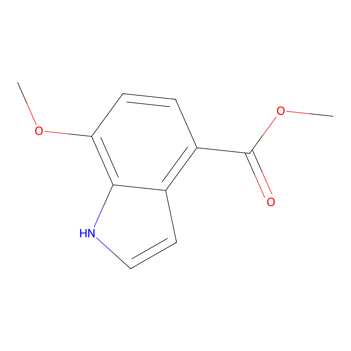 Methyl 7-methoxy-1H-indole-4-carboxylate molecular structure, CAS 153276-72-3