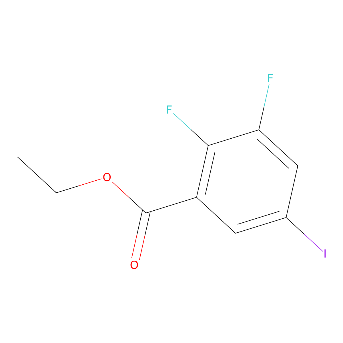 Ethyl 2,3-difluoro-5-iodobenzoate molecular structure, CAS 1532783-95-1