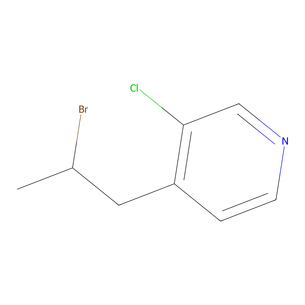 4-(2-Bromopropyl)-3-chloropyridine molecular structure, CAS 1532784-24-9