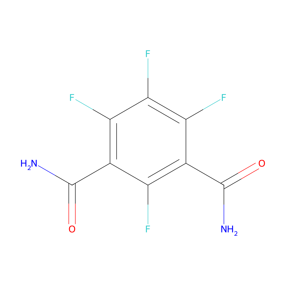 Tetrafluoroisophthalamide molecular structure, CAS 153279-27-7
