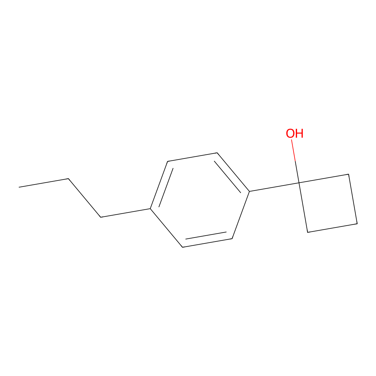 1-(4-Propylphenyl)cyclobutanol molecular structure, CAS 1532792-40-7