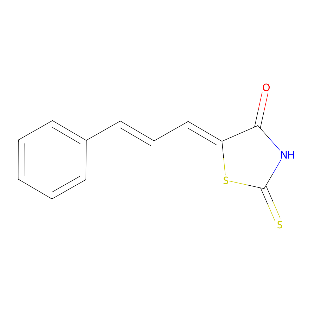 5-Cinnamylidenerhodanine molecular structure, CAS 15328-87-7