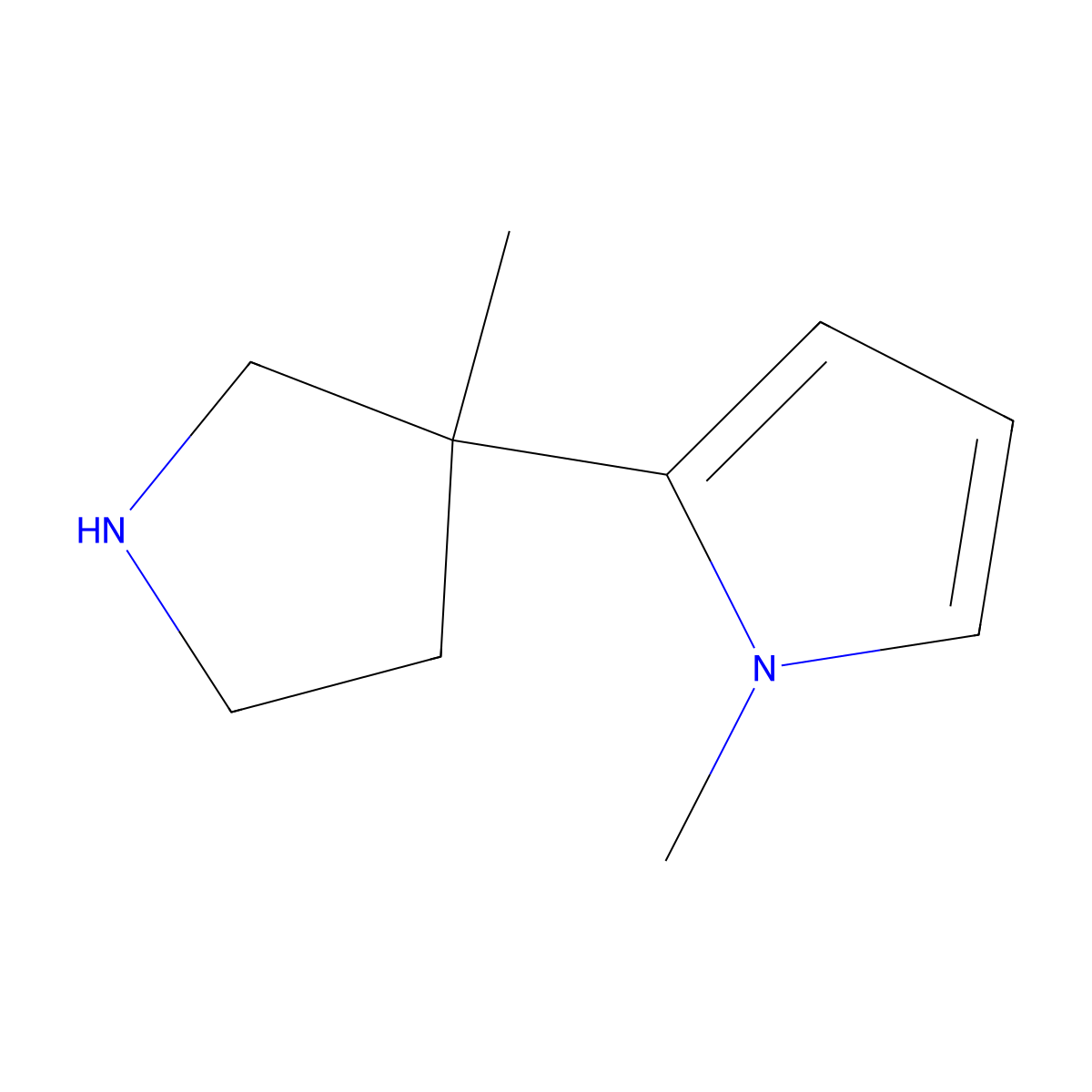 1-Methyl-2-(3-methylpyrrolidin-3-yl)-1H-pyrrole molecular structure, CAS 1532815-04-5