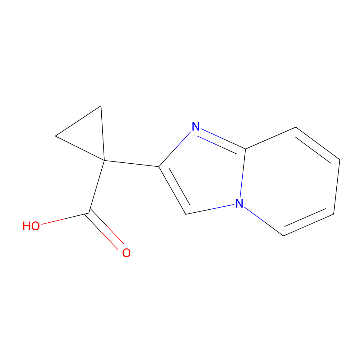1-{Imidazo[1,2-a]pyridin-2-yl}cyclopropane-1-carboxylic acid molecular structure, CAS 1532853-69-2