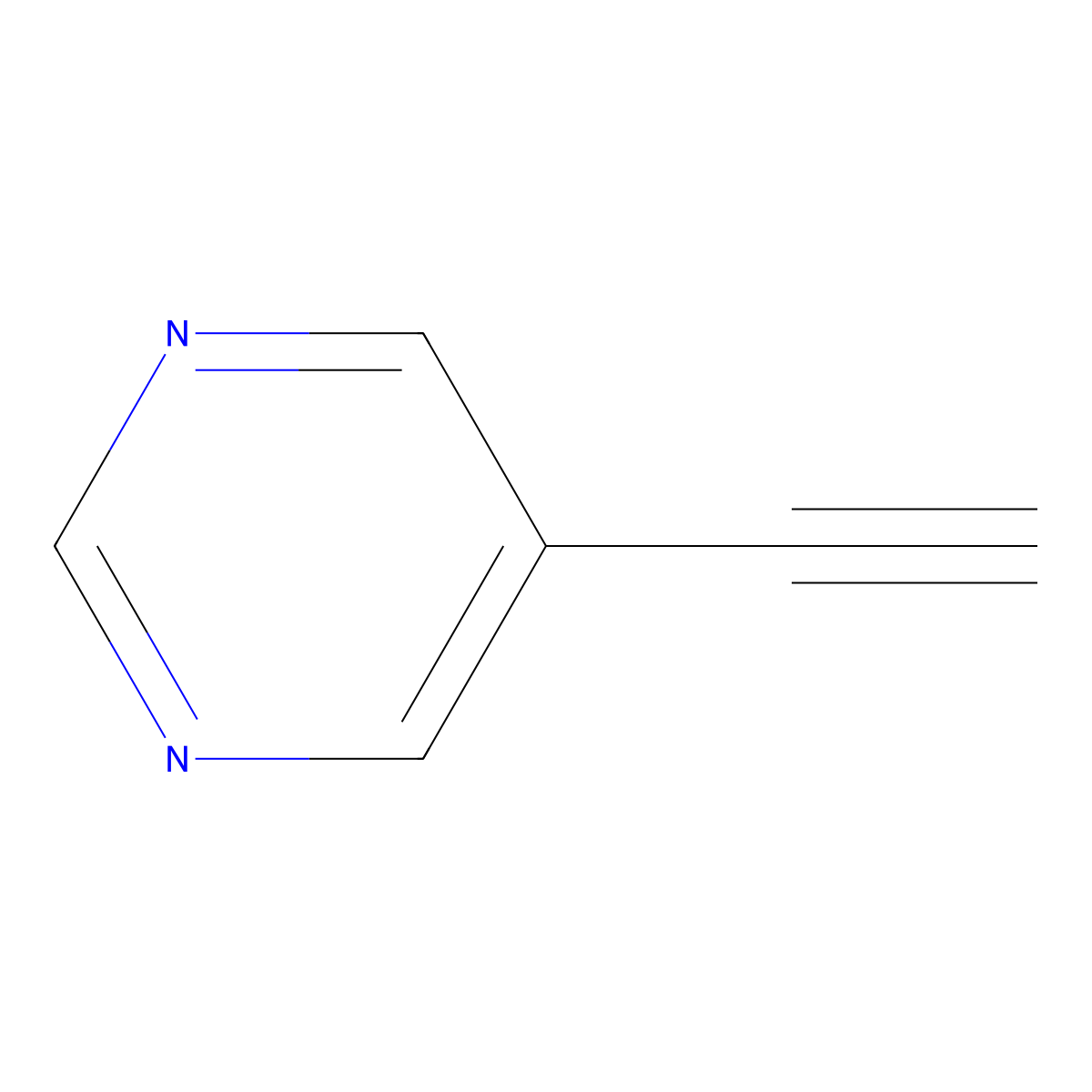5-Ethynylpyrimidine molecular structure, CAS 153286-94-3