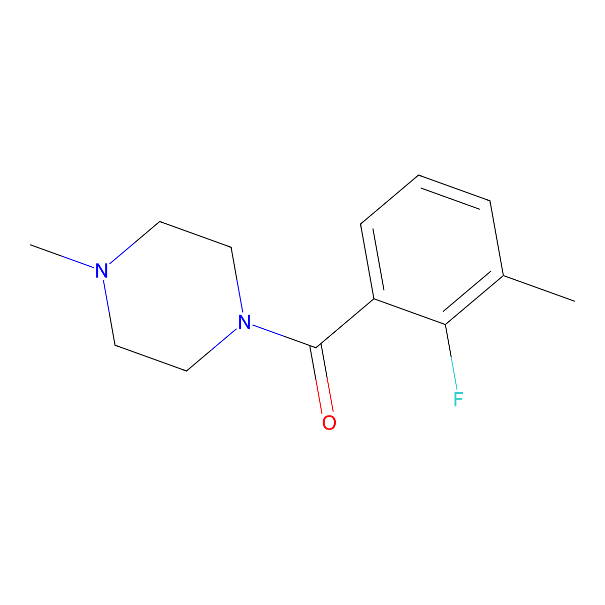 (2-Fluoro-3-methylphenyl)(4-methylpiperazin-1-yl)methanone molecular structure, CAS 1532860-73-3