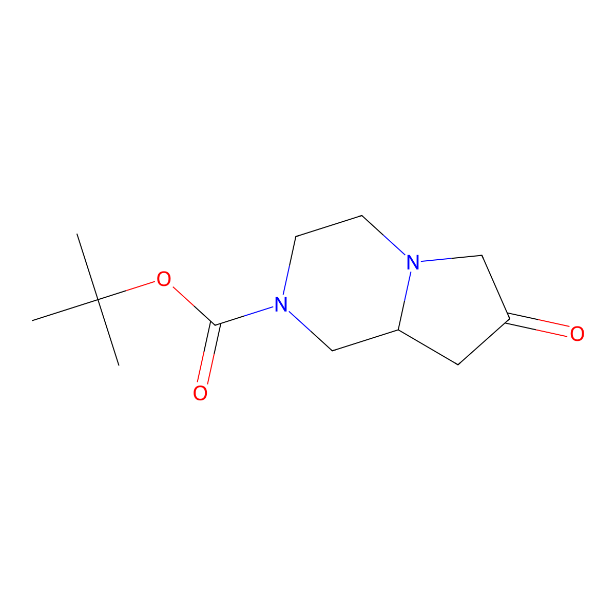 Tert-butyl 7-oxo-octahydropyrrolo[1,2-a]piperazine-2-carboxylate molecular structure, CAS 1532891-91-0