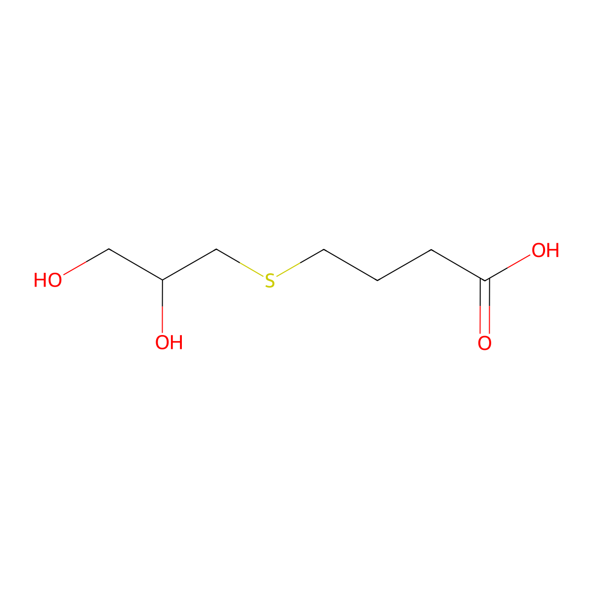 4-((2,3-Dihydroxypropyl)thio)butanoic acid molecular structure, CAS 1532897-60-1