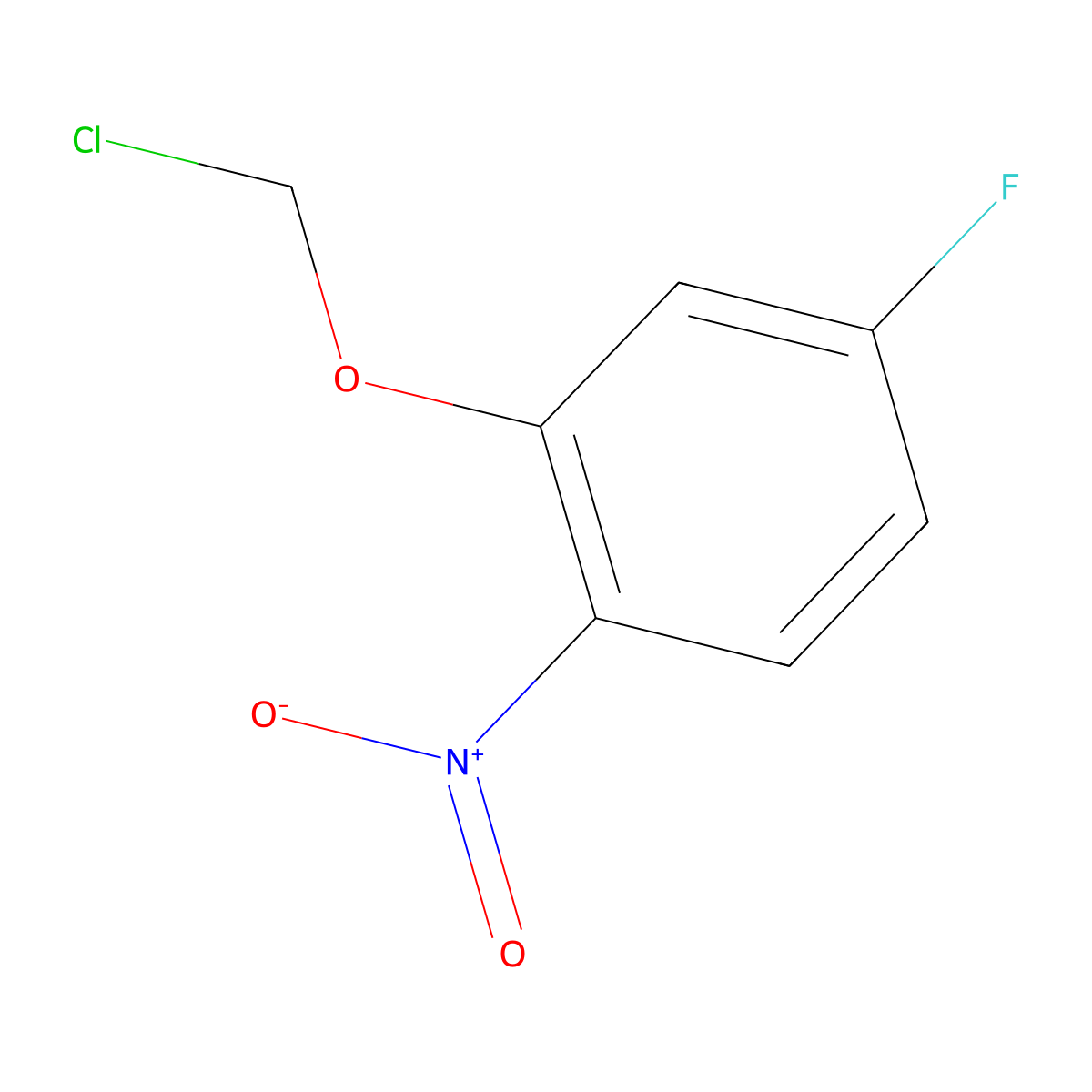 2-(Chloromethoxy)-4-fluoro-1-nitrobenzene molecular structure, CAS 1532907-73-5