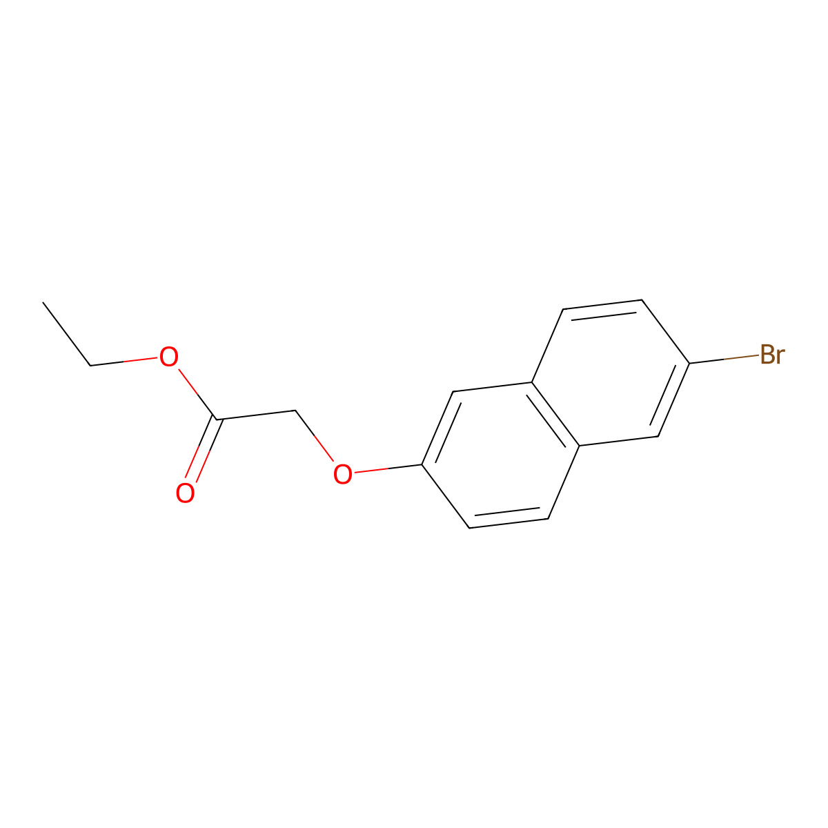 Ethyl 2-(6-bromo-2-naphthyloxy)acetate molecular structure, CAS 153291-12-4