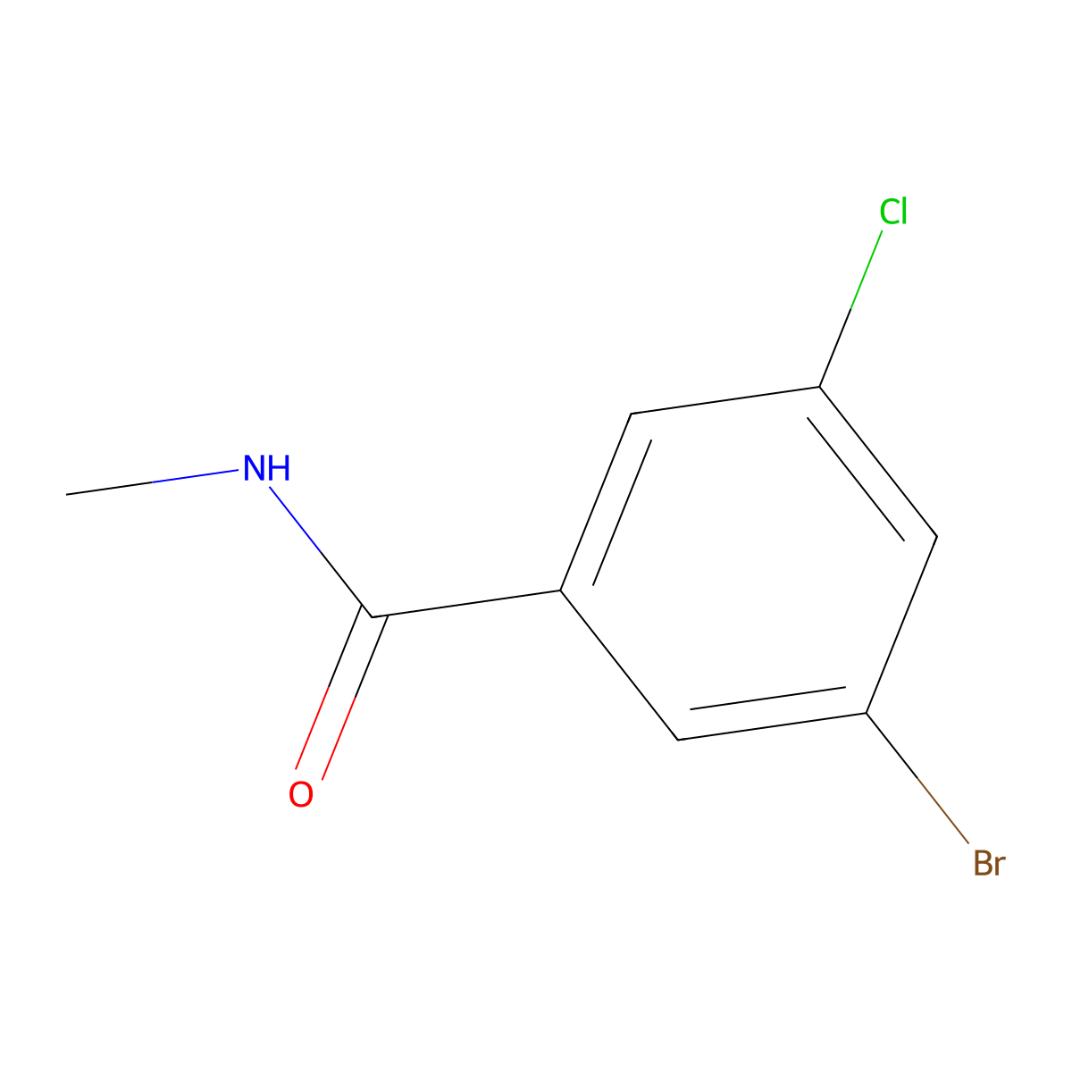 3-Bromo-5-chloro-N-methylbenzamide molecular structure, CAS 1532970-00-5