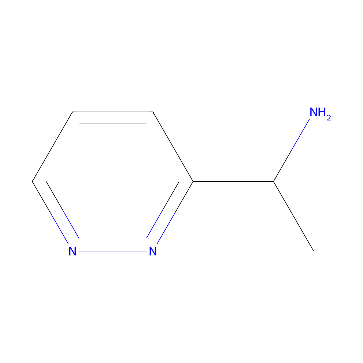 1-(Pyridazin-3-yl)ethan-1-amine molecular structure, CAS 1532982-62-9