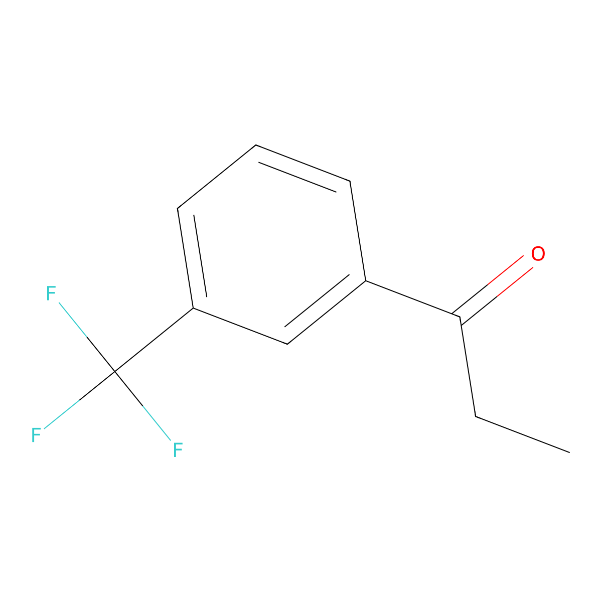 Propiophenone, 3'-(trifluoromethyl) molecular structure, CAS 1533-03-5