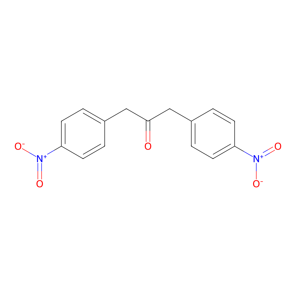 1,3-Bis(4-nitrophenyl)acetone molecular structure, CAS 15330-76-4