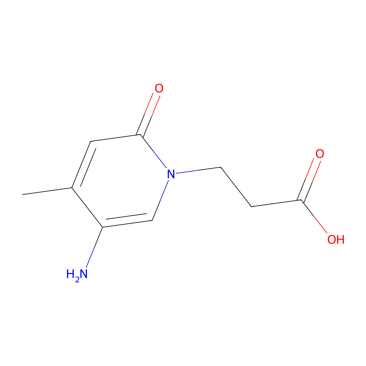 3-(5-Amino-4-methyl-2-oxopyridin-1(2h)-yl)propanoic acid molecular structure, CAS 1533032-32-4