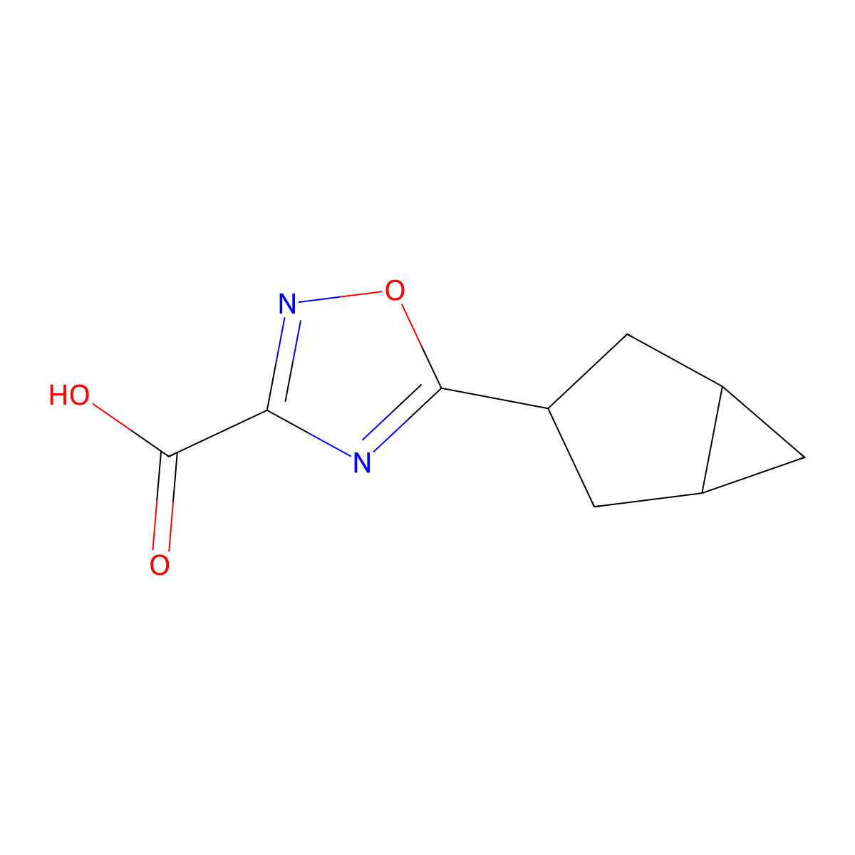5-{Bicyclo[3.1.0]hexan-3-yl}-1,2,4-oxadiazole-3-carboxylic acid molecular structure, CAS 1533035-83-4