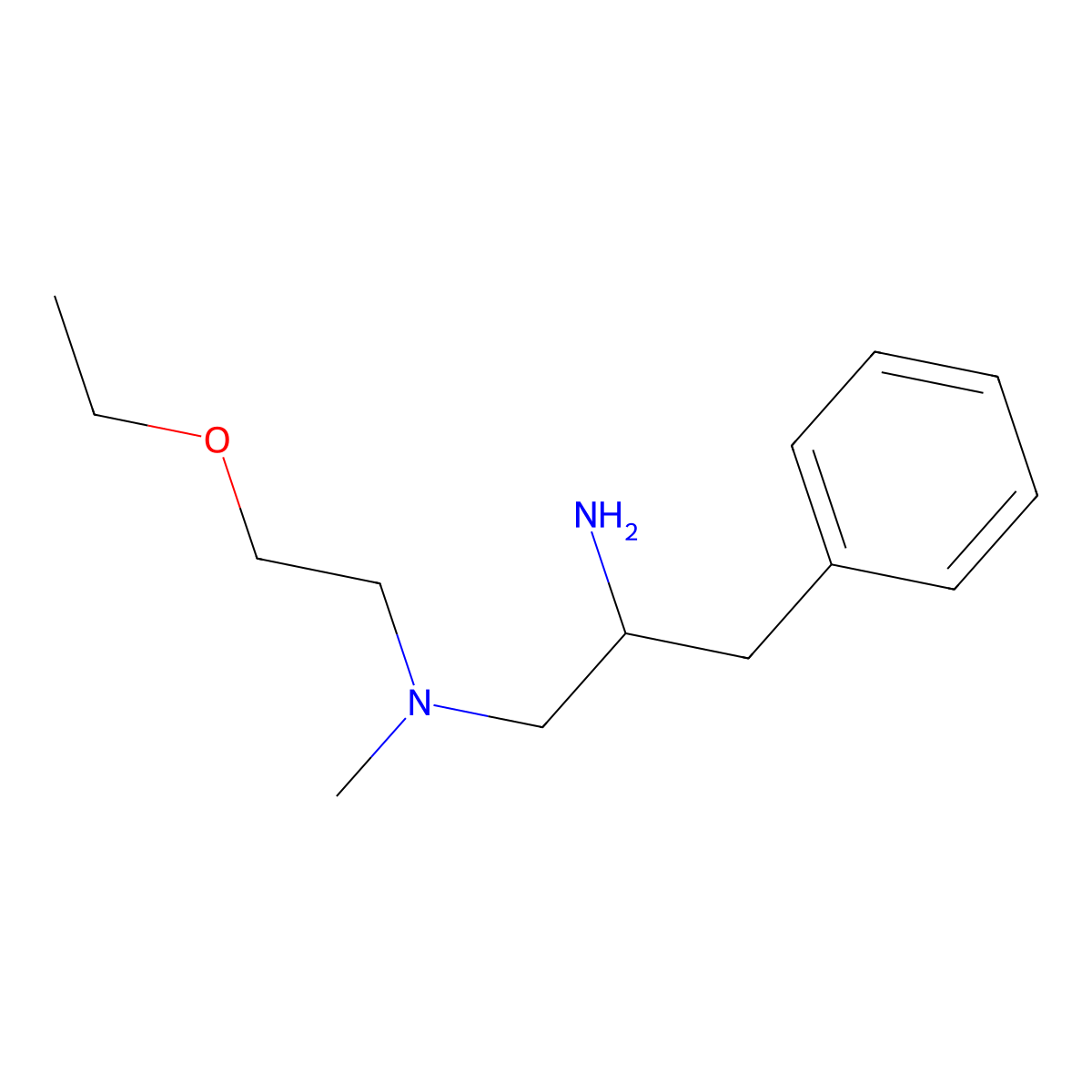 (2-Amino-3-phenylpropyl)(2-ethoxyethyl)methylamine molecular structure, CAS 1533067-36-5