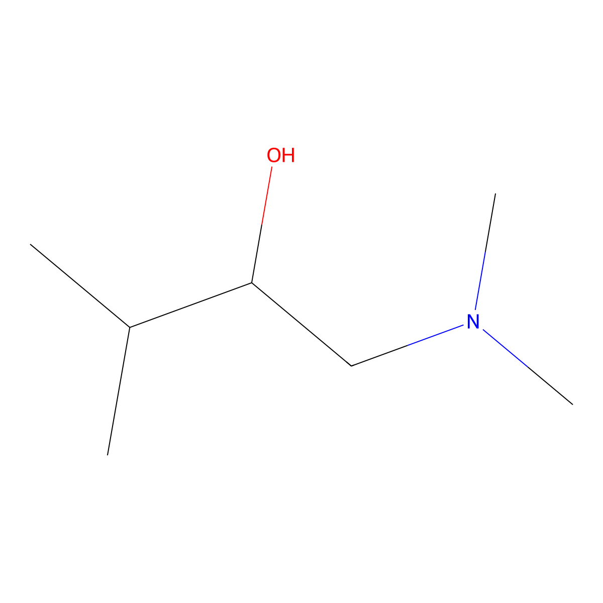 1-(Dimethylamino)-3-methylbutan-2-ol molecular structure, CAS 1533077-04-1