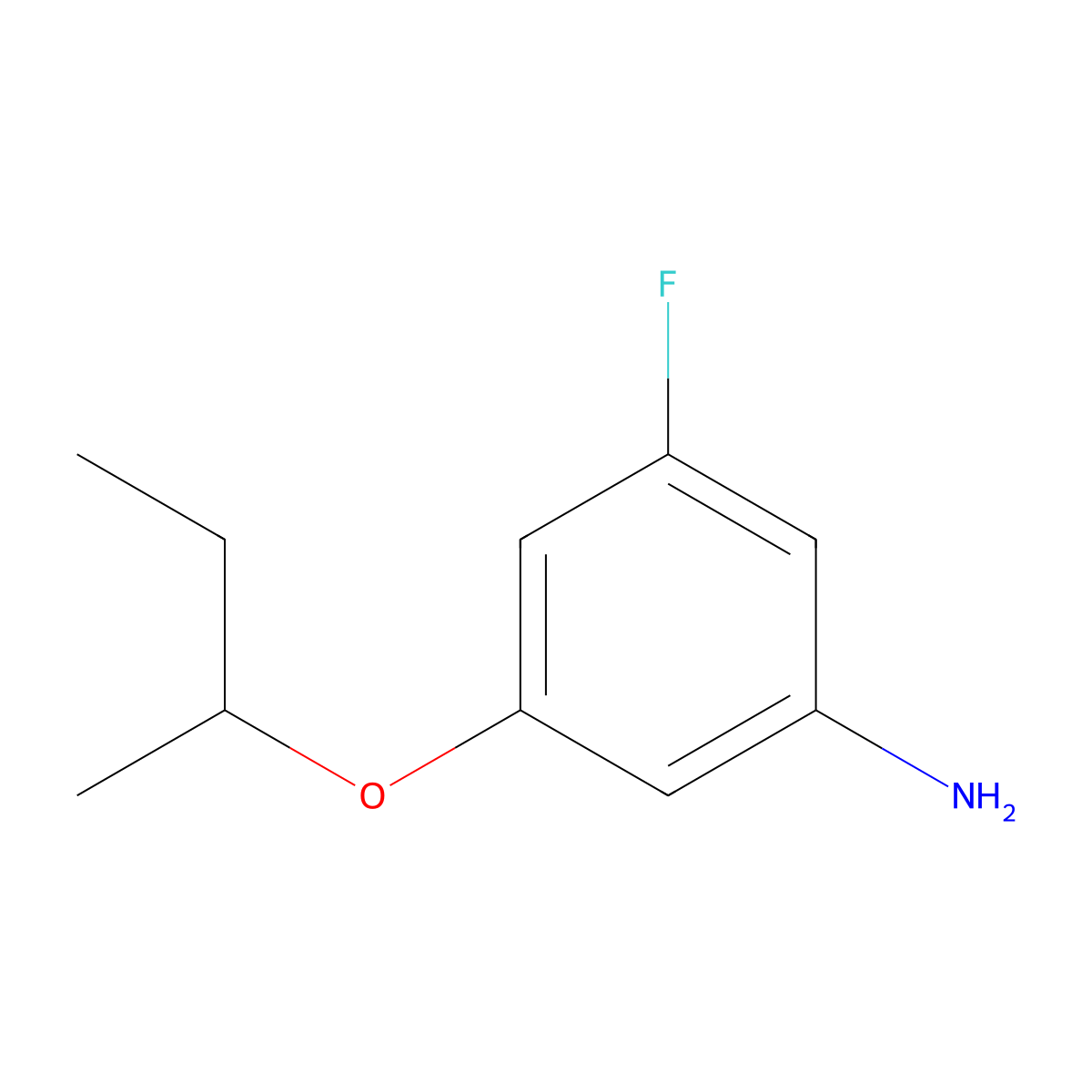 3-(Butan-2-yloxy)-5-fluoroaniline molecular structure, CAS 1533089-74-5
