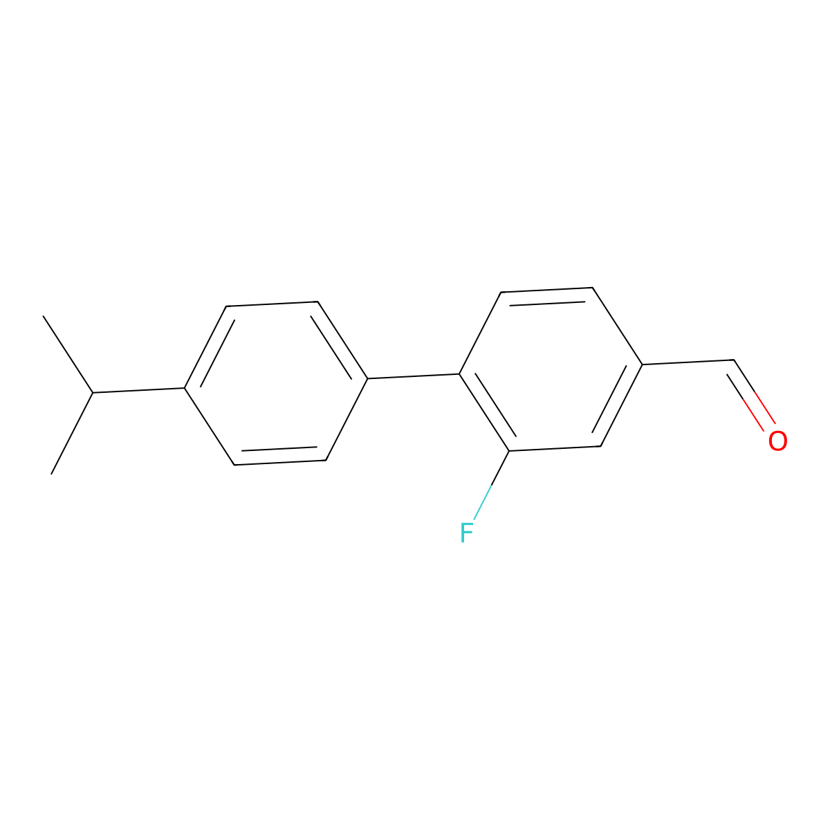 2-Fluoro-4'-(1-methylethyl)[1,1'-biphenyl]-4-carboxaldehyde molecular structure, CAS 1533092-05-5
