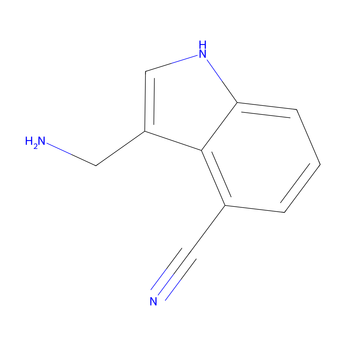 3-(Aminomethyl)-1H-indole-4-carbonitrile molecular structure, CAS 153310-49-7