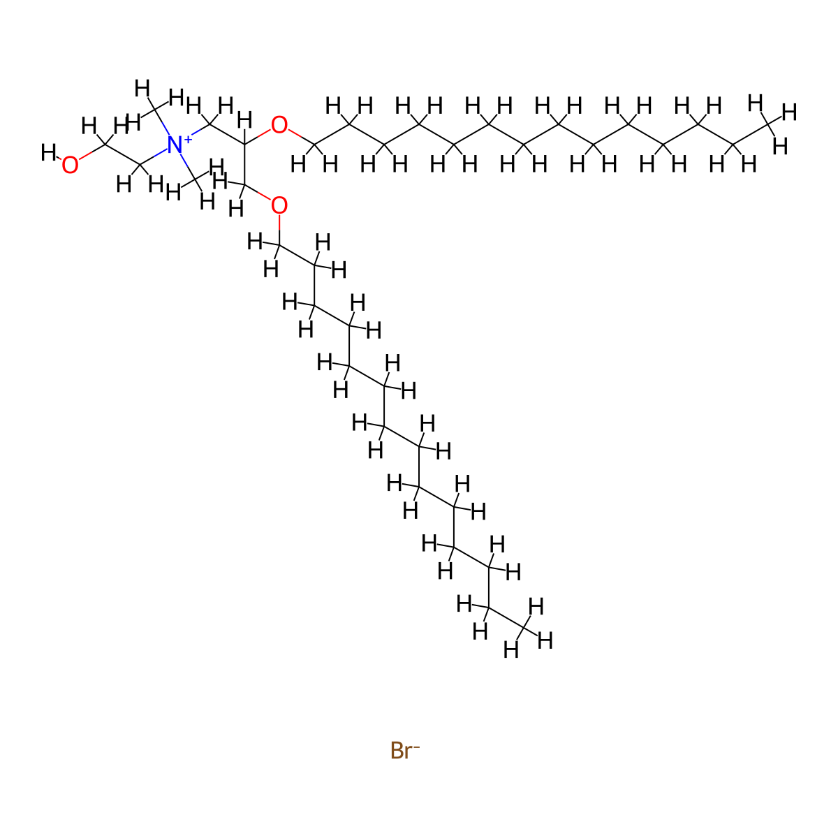 N-(1-(2,3-Ditetradecyloxy)propyl)-N,N-dimethyl-N-hydroxyethylammonium bromide molecular structure, CAS 153312-64-2