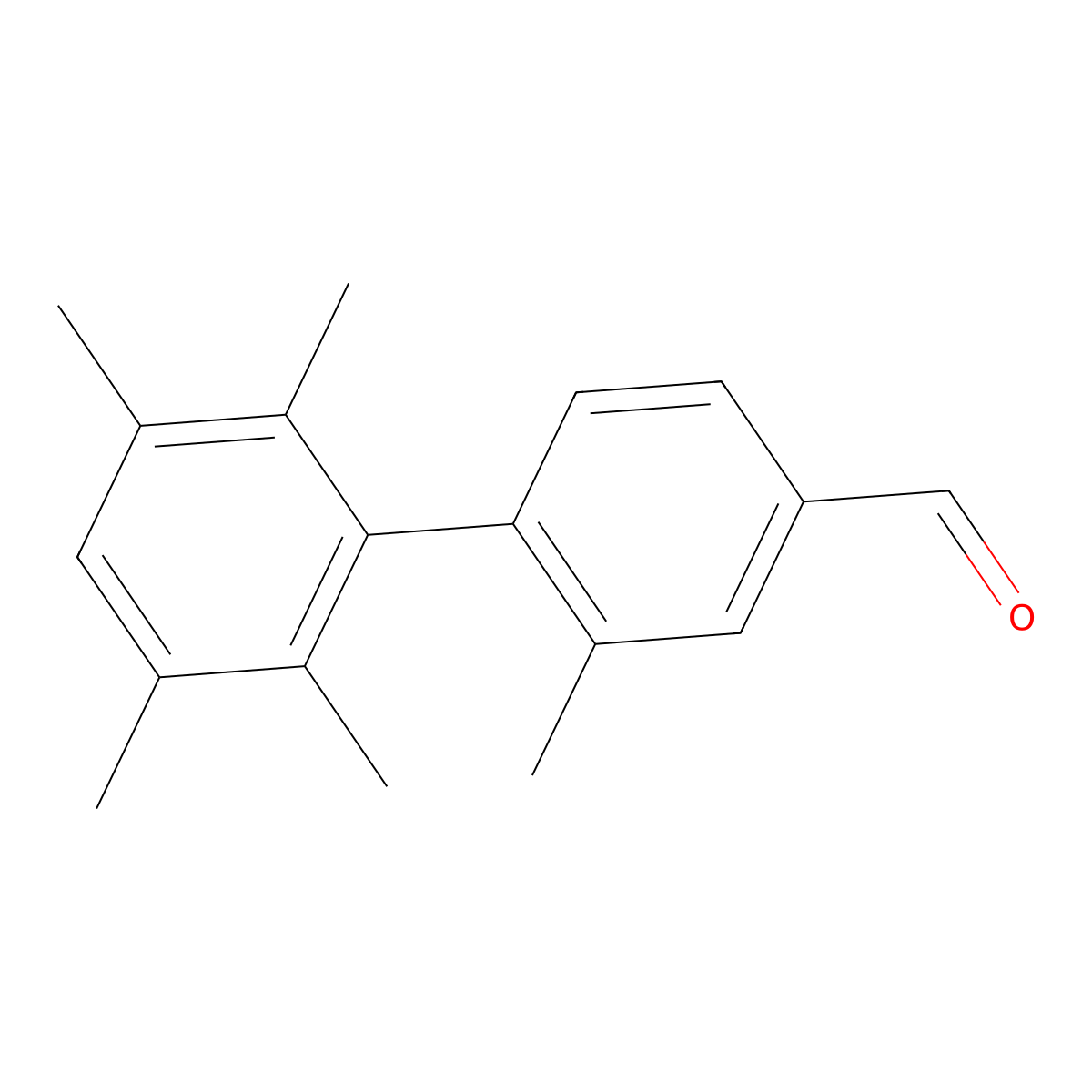2,2',3',5',6'-Pentamethyl[1,1'-biphenyl]-4-carboxaldehyde molecular structure, CAS 1533137-89-1