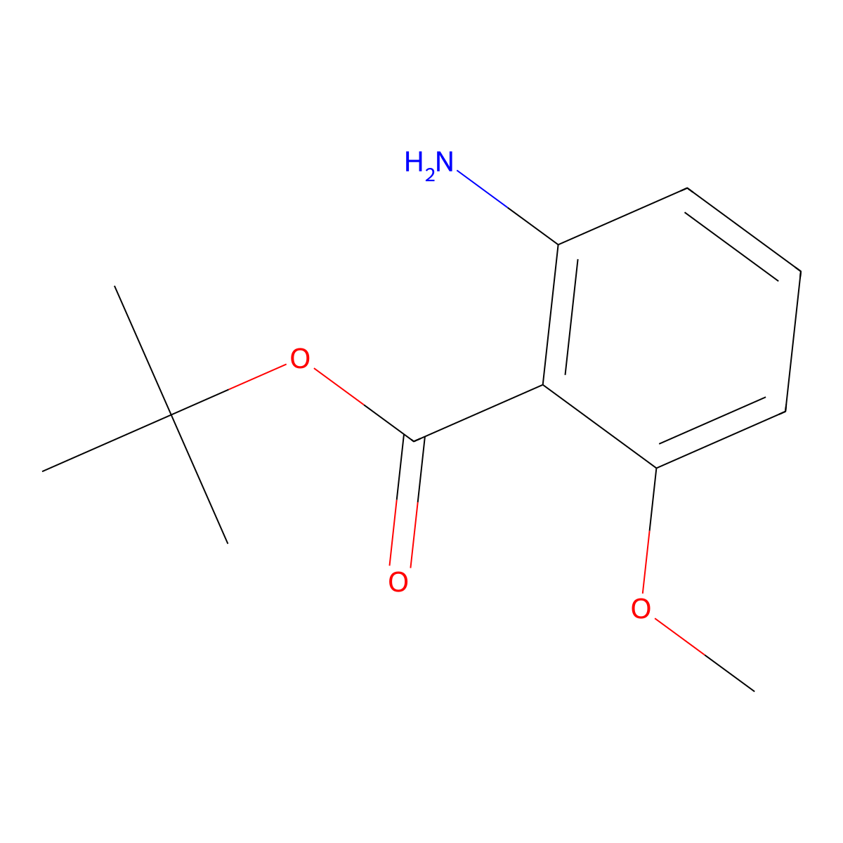 tert-Butyl 2-amino-6-methoxybenzoate molecular structure, CAS 1533154-01-6