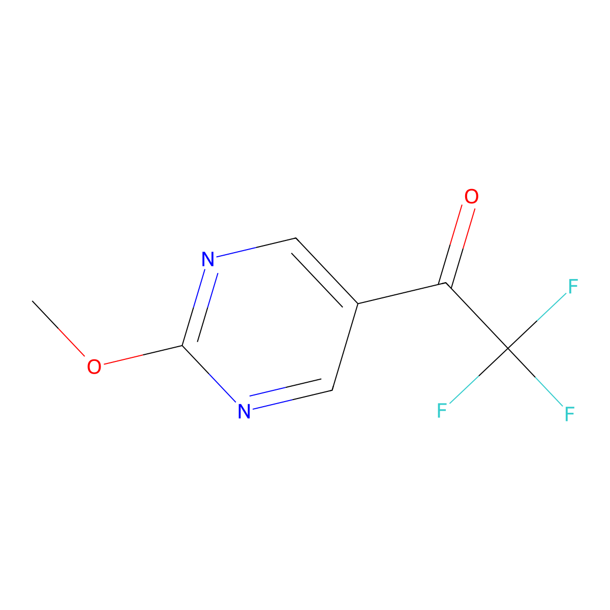 2,2,2-Trifluoro-1-(2-methoxypyrimidin-5-yl)ethanone molecular structure, CAS 1533159-16-8
