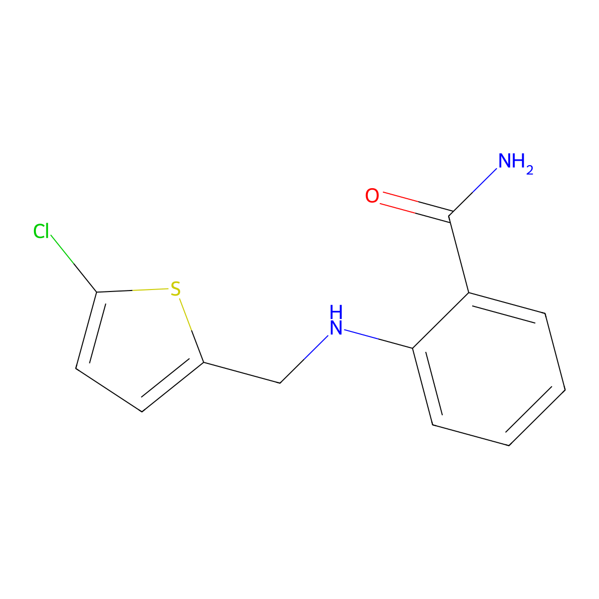 2-{[(5-Chlorothiophen-2-yl)methyl]amino}benzamide molecular structure, CAS 1533159-79-3