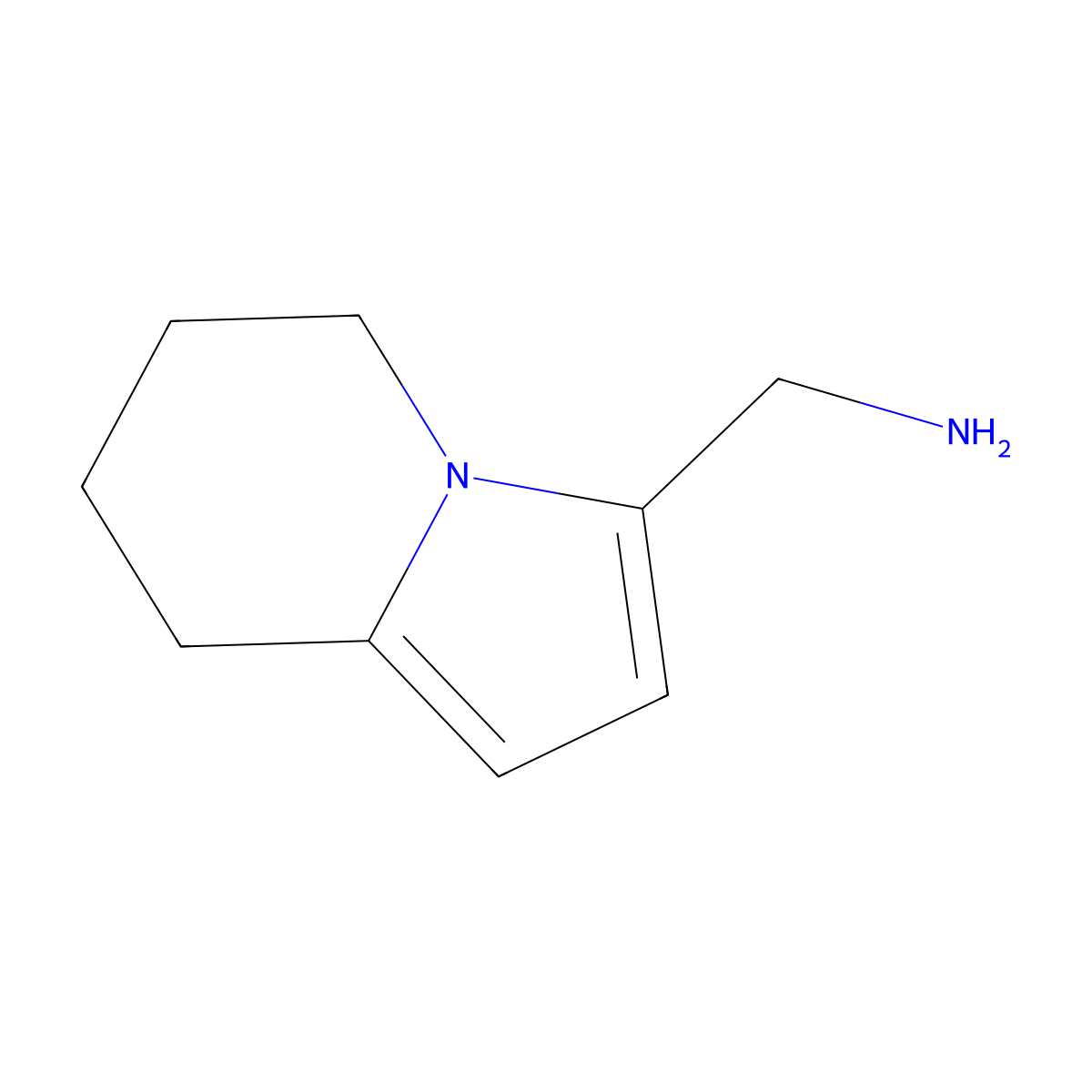 1-(5,6,7,8-Tetrahydroindolizin-3-yl)methanamine molecular structure, CAS 1533181-37-1