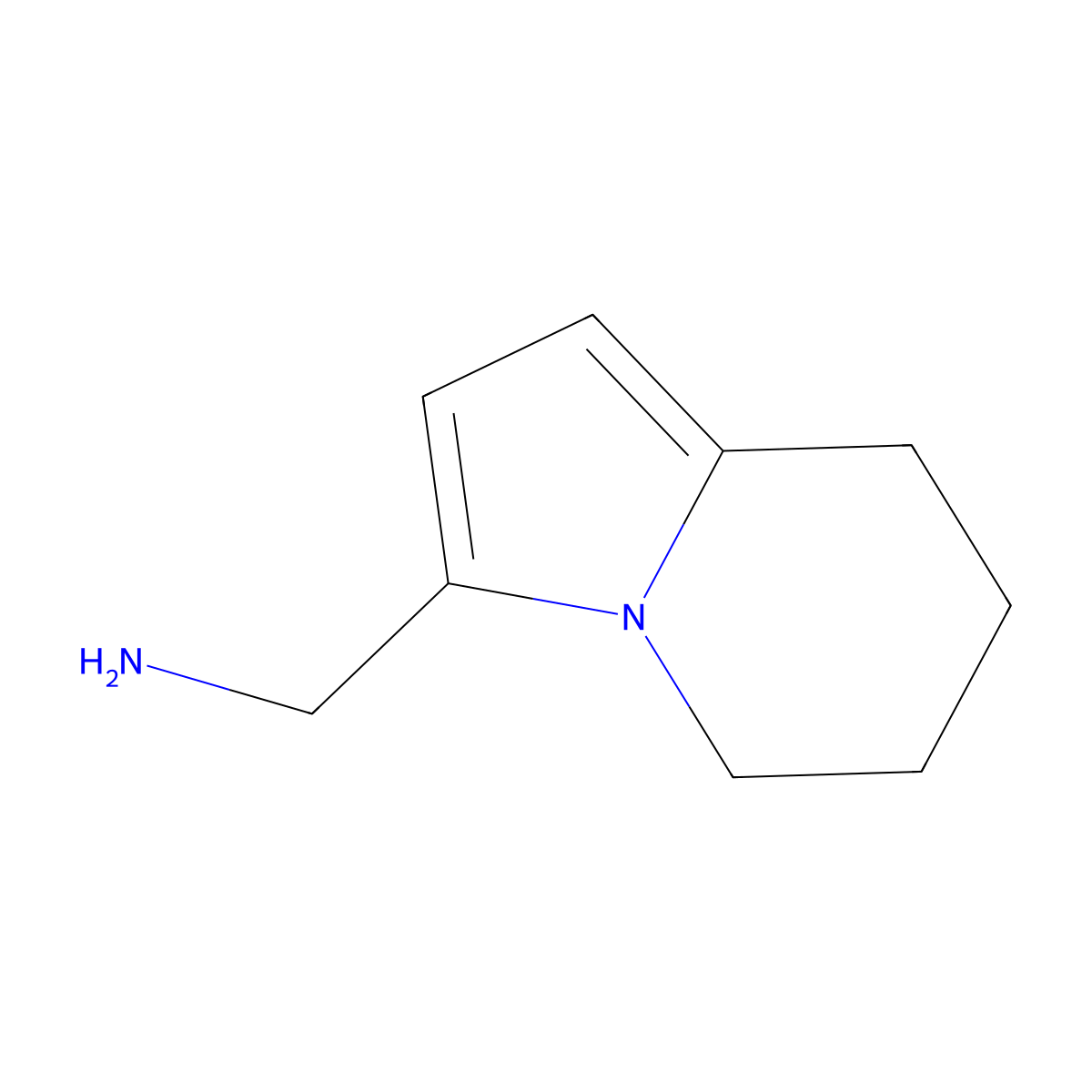 1-(5,6,7,8-Tetrahydroindolizin-3-yl)methanamine molecular structure, CAS 1533181-37-1