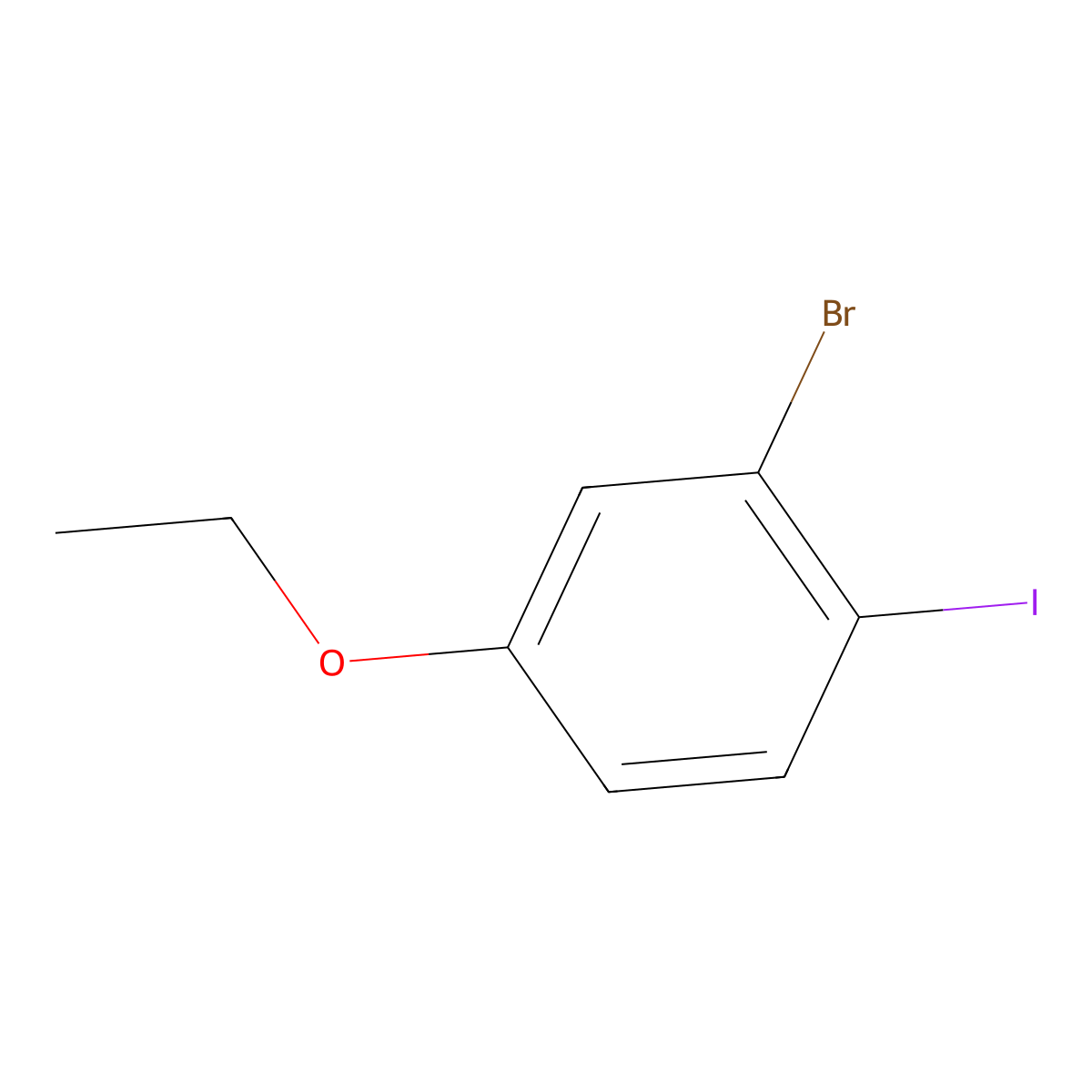 2-Bromo-4-ethoxy-1-iodobenzene molecular structure, CAS 1533183-08-2