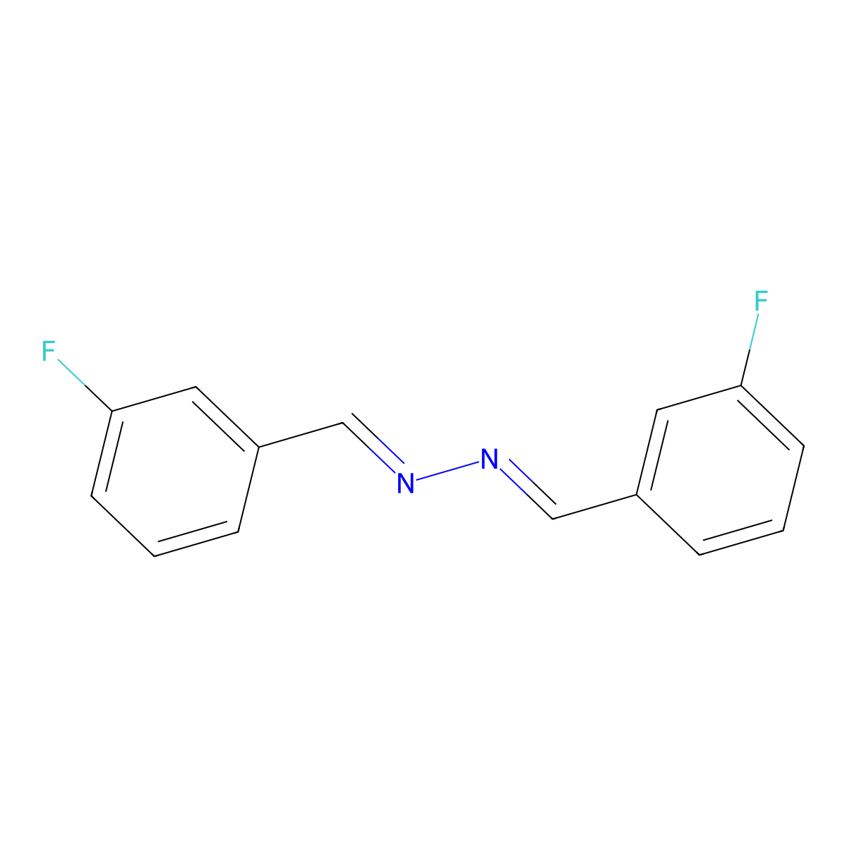 3,3'-Difluorobenzaldazine molecular structure, CAS 15332-10-2