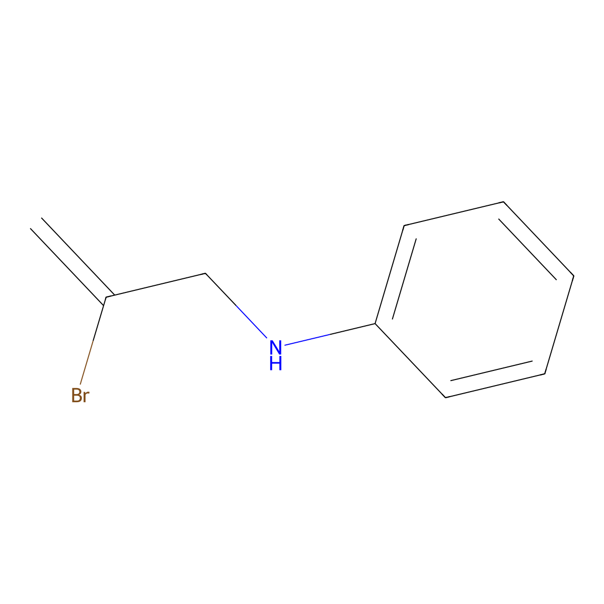 Aniline, N-(2-bromoallyl)- molecular structure, CAS 15332-75-9