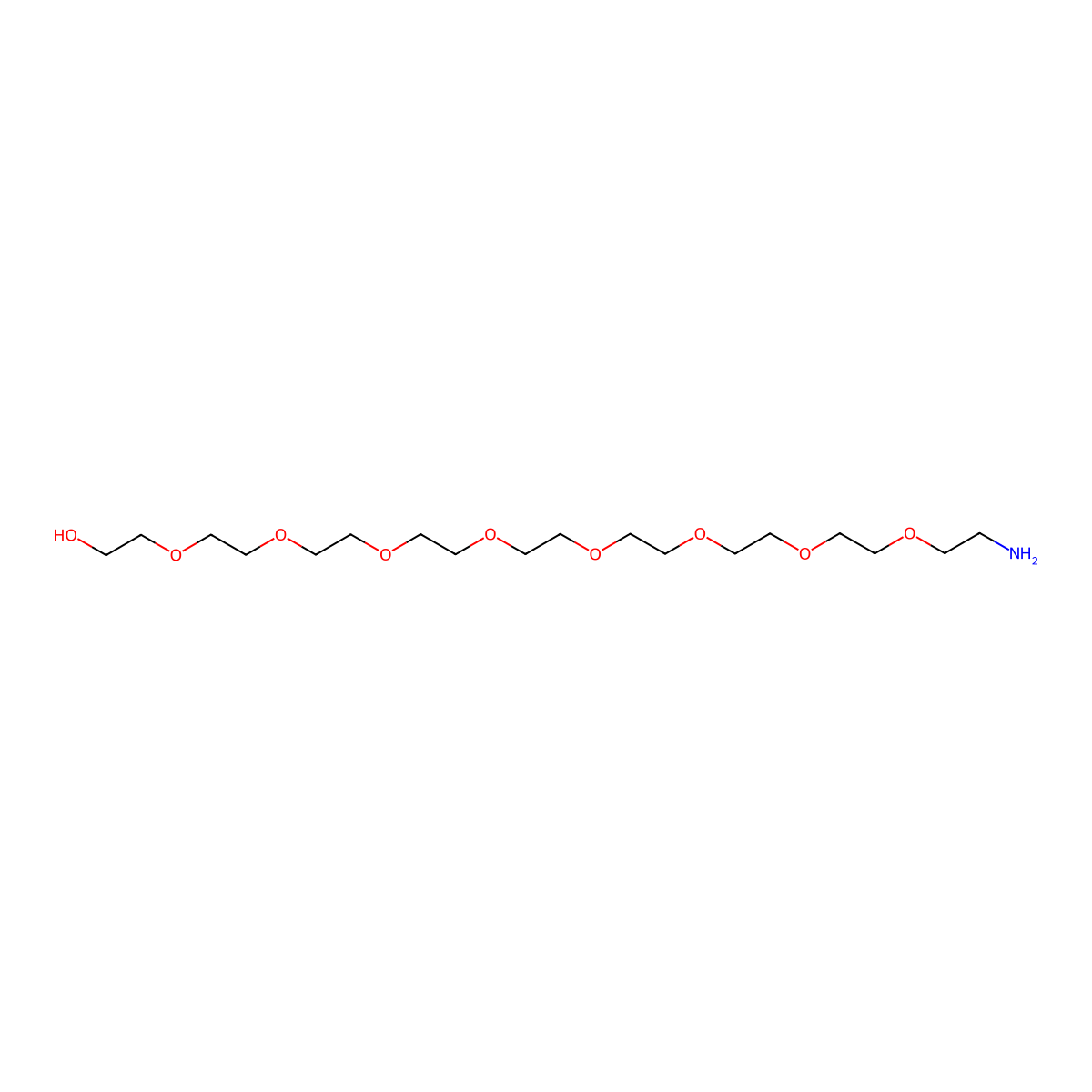 Amino-PEG9-alcohol molecular structure, CAS 15332-95-3