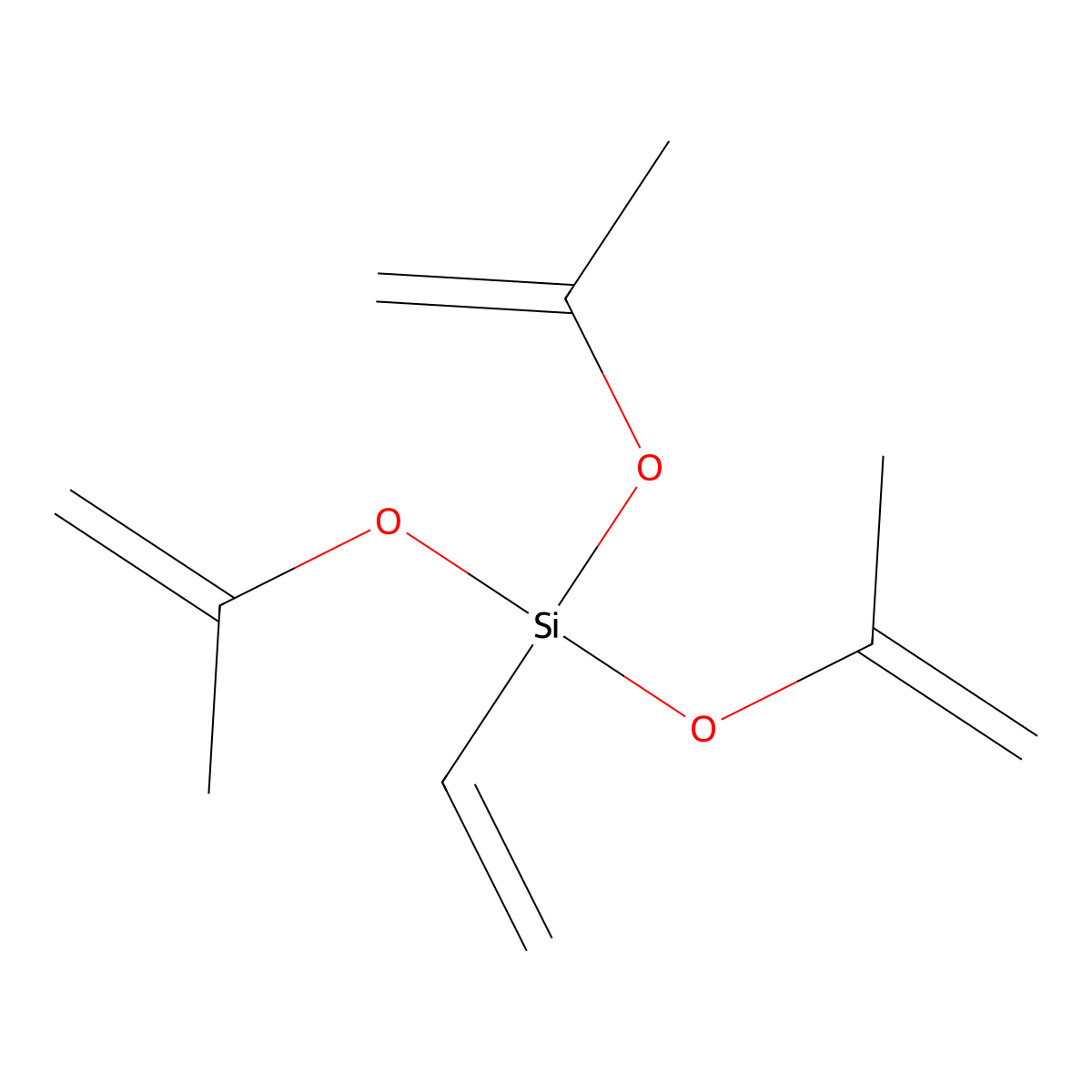 Tris(isopropenyloxy)vinylsilane molecular structure, CAS 15332-99-7