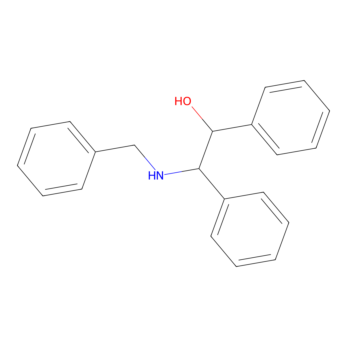 (1S,2R)-N-Benzyl-2-amino-1,2-diphenylethanol molecular structure, CAS 153322-12-4