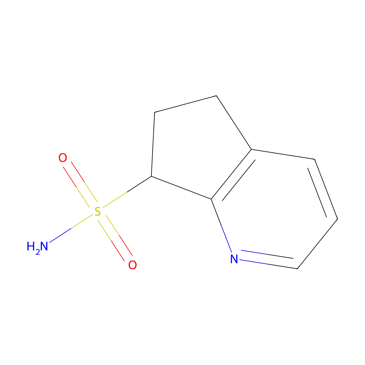 5H,6H,7H-cyclopenta[b]pyridine-7-sulfonamide molecular structure, CAS 1533247-53-8