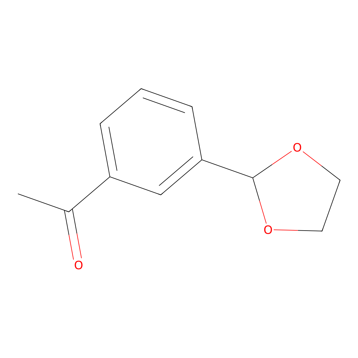 1-(3-(1,3-Dioxolan-2-yl)phenyl)ethanone molecular structure, CAS 153329-05-6