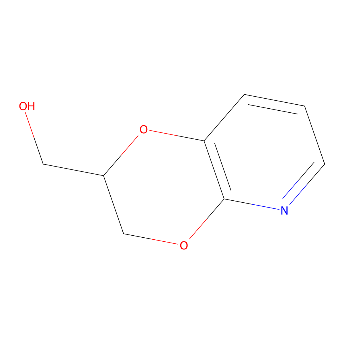 (2,3-Dihydro-[1,4]dioxino[2,3-b]pyridin-2-yl)methanol molecular structure, CAS 153332-63-9