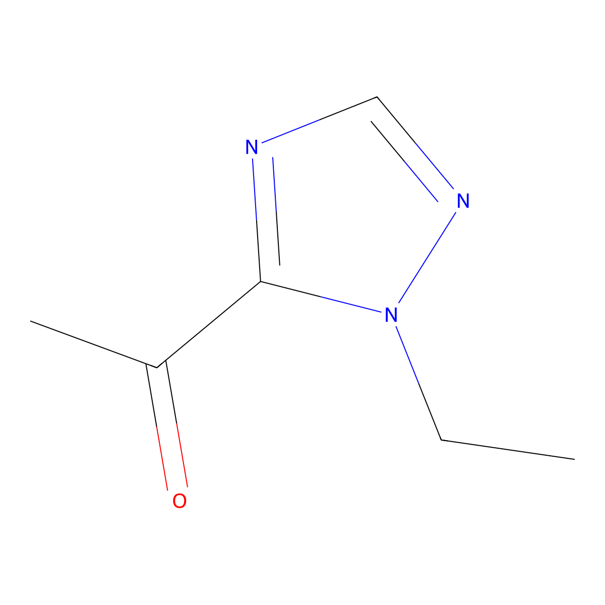 1-(1-ethyl-1H-1,2,4-triazol-5-yl)ethanone molecular structure, CAS 153334-25-9