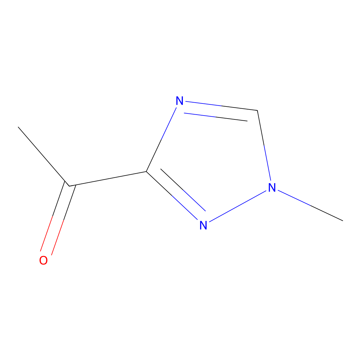 1-(1-methyl-1H-1,2,4-triazol-3-yl)ethan-1-one molecular structure, CAS 153334-38-4