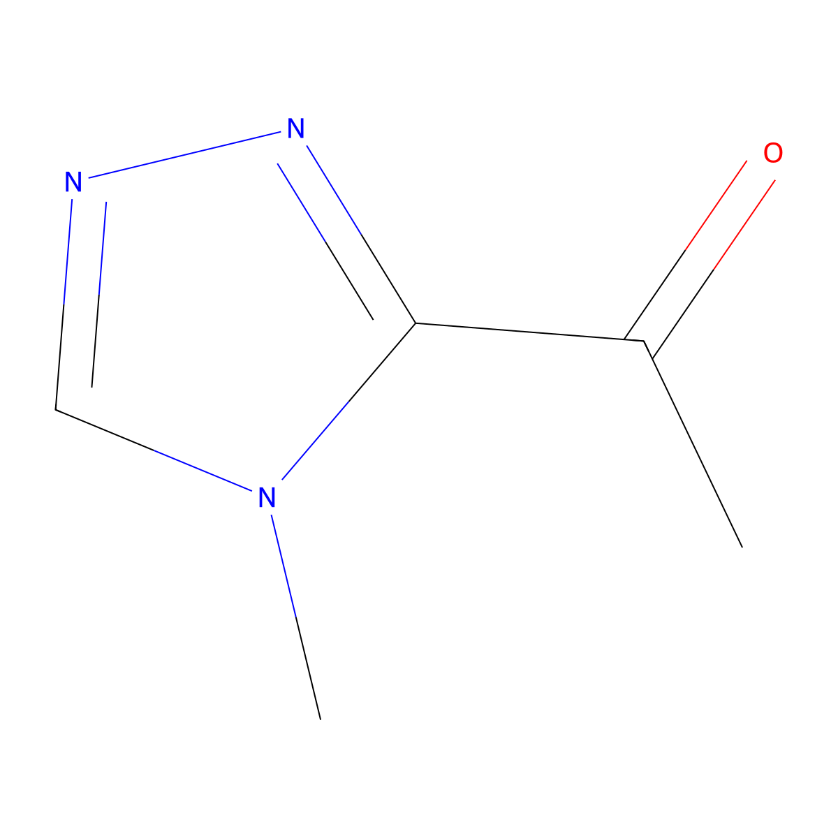 1-(4-methyl-4H-1,2,4-triazol-3-yl)ethan-1-one molecular structure, CAS 153334-40-8